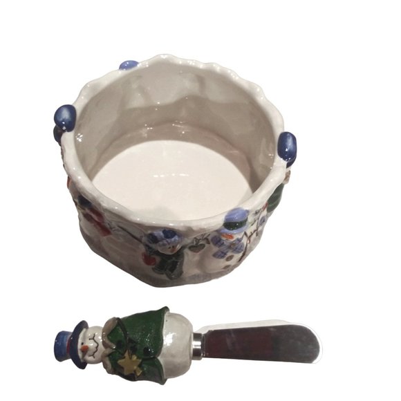 Sonoma Christmas Dip Bowl and Spreader Set , Button Up Dip Mix Set, Dipping Bowl - Picture 3 of 10